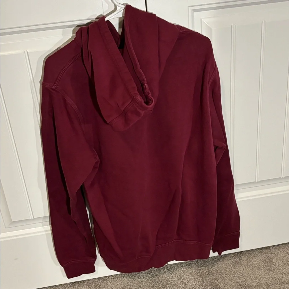 Nike Men's Burgundy Hoodie - Picture 2 of 3